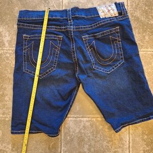 True Religion Denim Shorts Men 40 Blue Ricky Relaxed Straight Jean Jorts